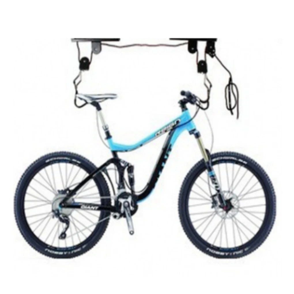 

Bike Hoist Lift Pulley System Ceiling Hanger Rack Hanging Hook Cycling