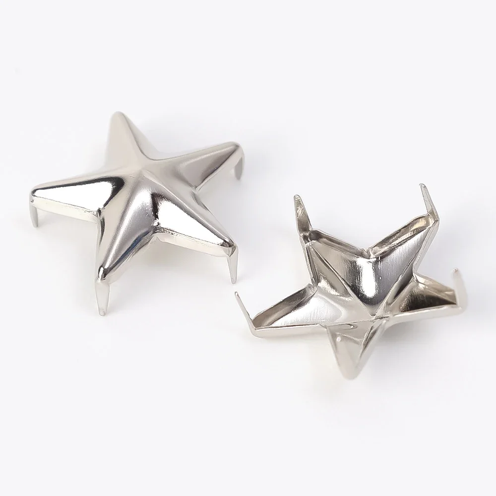 Clous Rivets Étoile Argenté Ø10mm - Lot De 30 Pièces - Marque Ki-Sign - Neuf