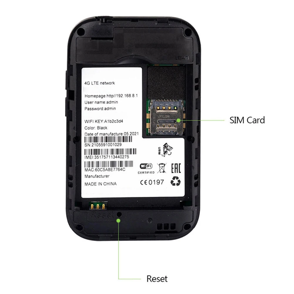 High Speed Mini Router with SIM Card Slot Wireless Travel Hotspot 4G LTE Modem Router for RV Travel Vacation Camping Remote Area