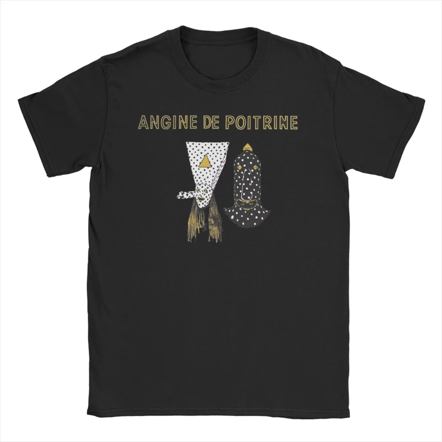 인쇄된 Angine De Poitrine 록 밴드 티셔츠 유니섹스 코튼 티셔츠 반팔..