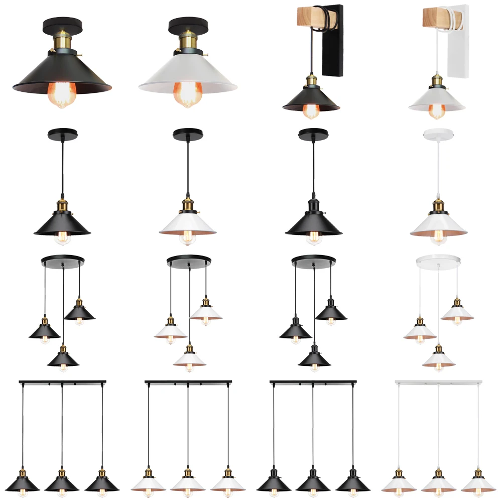 2 Piezas Retro Lámpara De Techo Diseño Industrial Iluminación De Techo