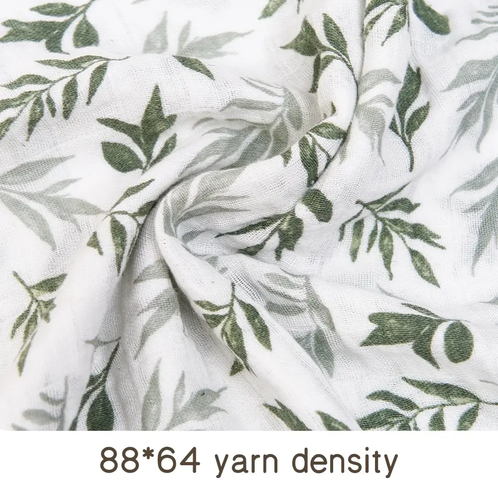 100% Cotton 120*110cm 2 Layers Newborn Baby Bath Towel Wrap Muslin Swaddle Blankets - 4