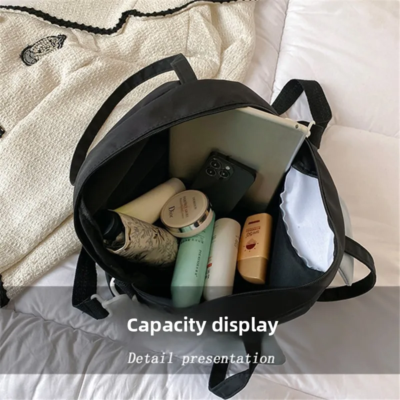 Cartoon Cat Pattern Tote Bag, Casual Lightweight Handbag, Ladies Fashionable Street Shoulder Bags Teen Nylon Cute Messenger Bag