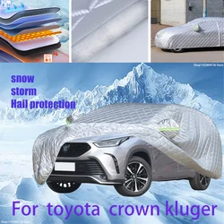 For toyota crown kluger Outdoor Cotton Thickened Awning For Car Anti Hail Protection Snow Covers Sunshade Waterproof Dustproof