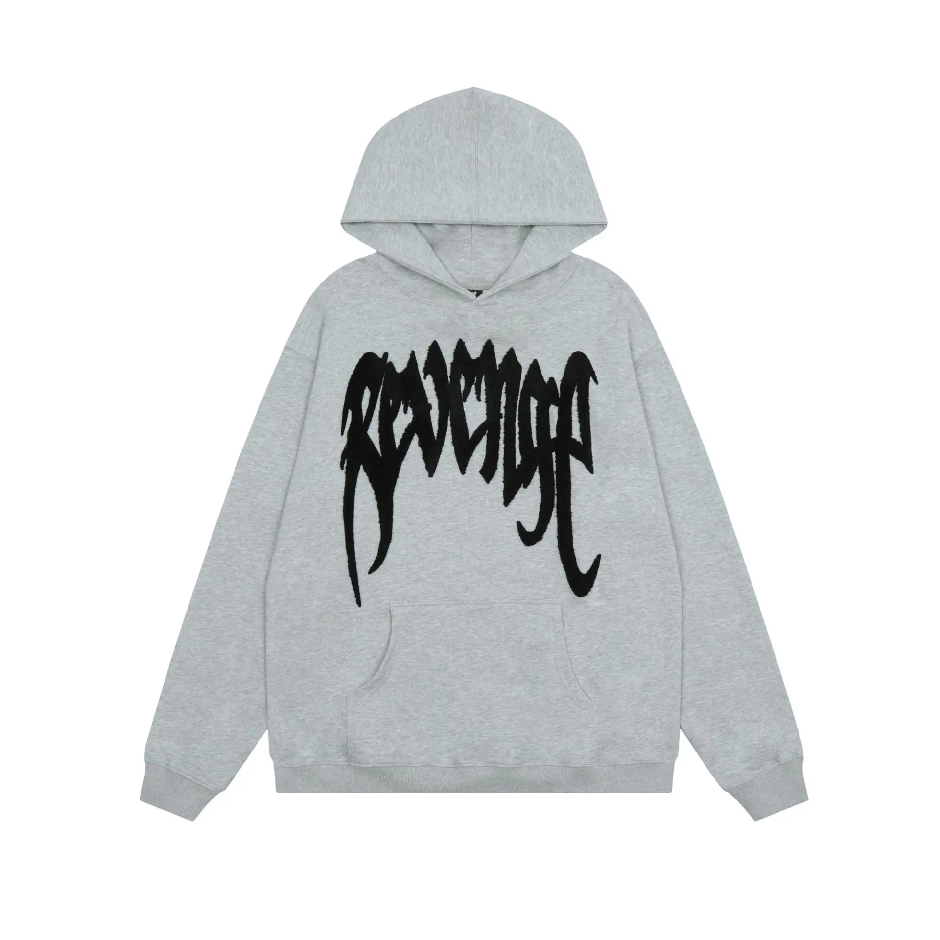 

New luxury 2022 REVENGE Embroidered Pullover Hoodies Hoody hooded Sweatshirts velvet Cotton Drake Thick Fleece Street #R087