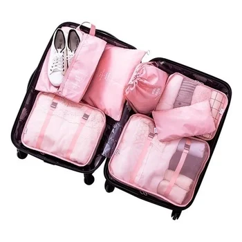New 8PCS Set Organizer bags for Travel Organizer Bags Accessories Luggage Suitcase Organizer Waterproof Wash Bag Clothes Storage