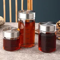 100-500ml Graduated Glass Bottle High Borosilicate High Temperature Resistant Glass Jars Leak Proof Storage Bottle Spice Jars 1