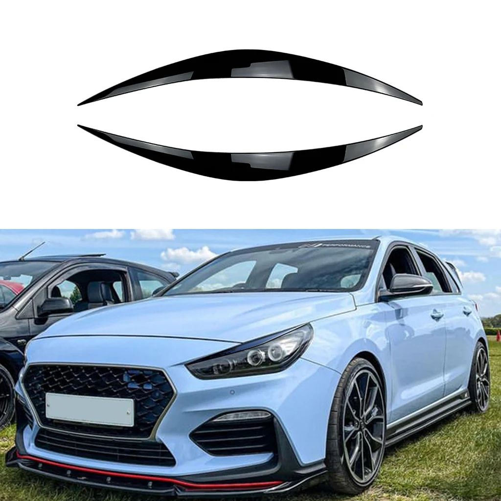 

Глянцевая черная/карбоновая передняя фара для Hyundai I30 I30N MK3 2017-2019