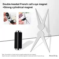 3D Double Headed Nails French Shape Strong Cat Eye Magnet Nail Art Gel Polish Magnetic Effect Manicure Accessories Tools Set 5