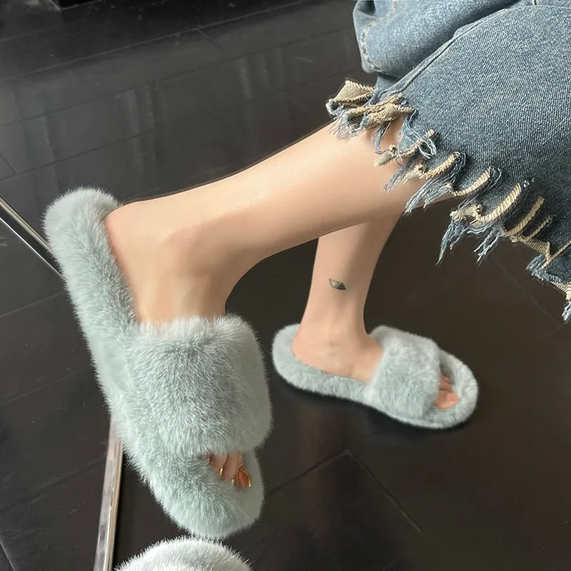 

Зимняя женская теплая обувь, сохраняющие тепло домашние тапочки для девочек, удобные теплые меховые женские хлопковые домашние тапочки