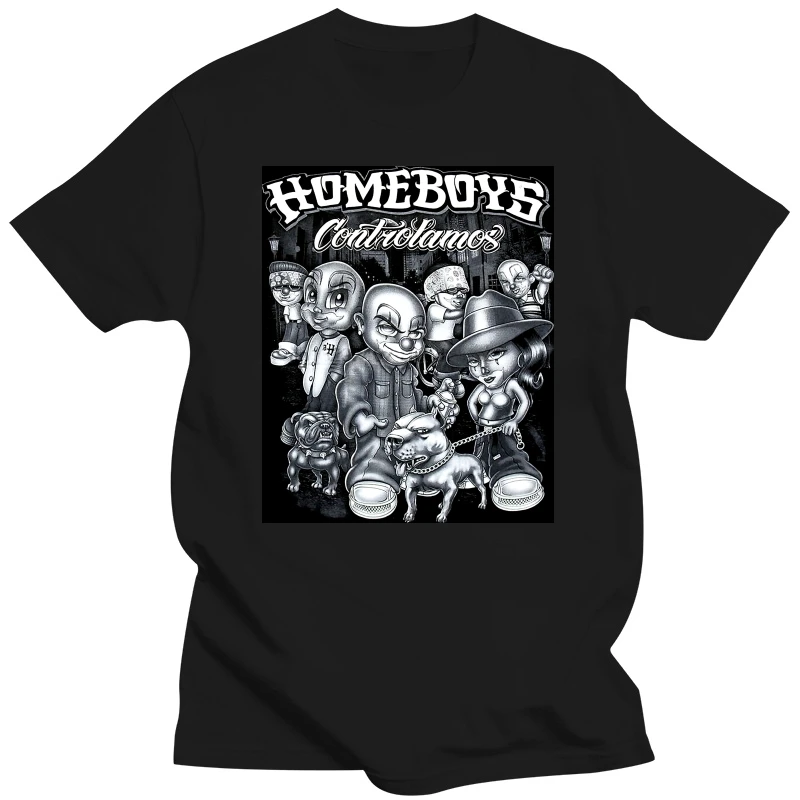 thumbnail image 1 of CAMISETA URBANA CONTROLAMOS BULLDOG PITBULL LOWRIDER GANGSTER HOMEBOYS, 1 of 5