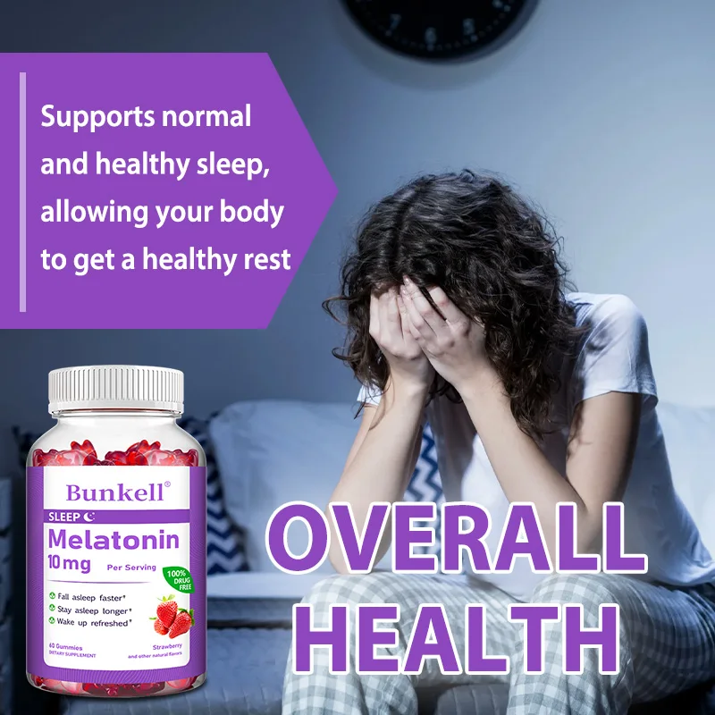 Melatonin Gummies 10 Mg - Fall Asleep Naturally, Fight Insomnia, Support Immunity, and Improve Rest Quality, 30/60 Gummies 9 S0366c98092404a028ea583b7f93a67b9u
