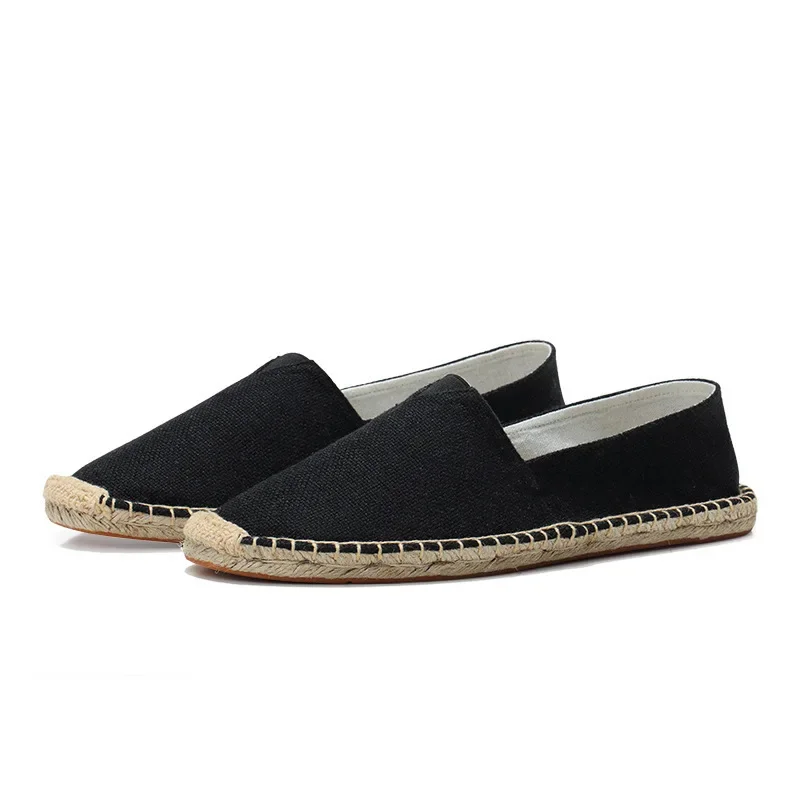 2024 Spring summer Men Canvas Shoes Breathable Men Casual Shoes For Man Slip-On Cheap Hemp Shoes Men Footwear Flats 5