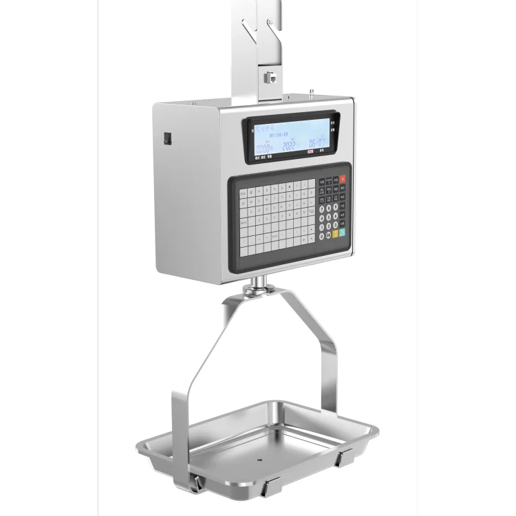Digital Hanging Scale with Cast Aluminum Case, Handheld Mini Crane Scale with Plates for Farm Hunting Fishing Outdoor