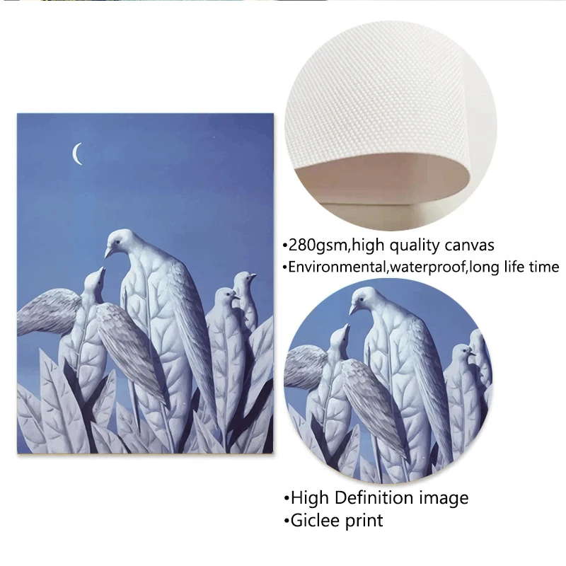 Kunst aan de muur Rene Magritte Le Banquet surrealisme