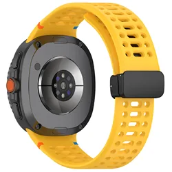 Breathable Sport Magnetic Silicone Band Strap Bracelet - Galaxy 8 9 Classic (Yellow)