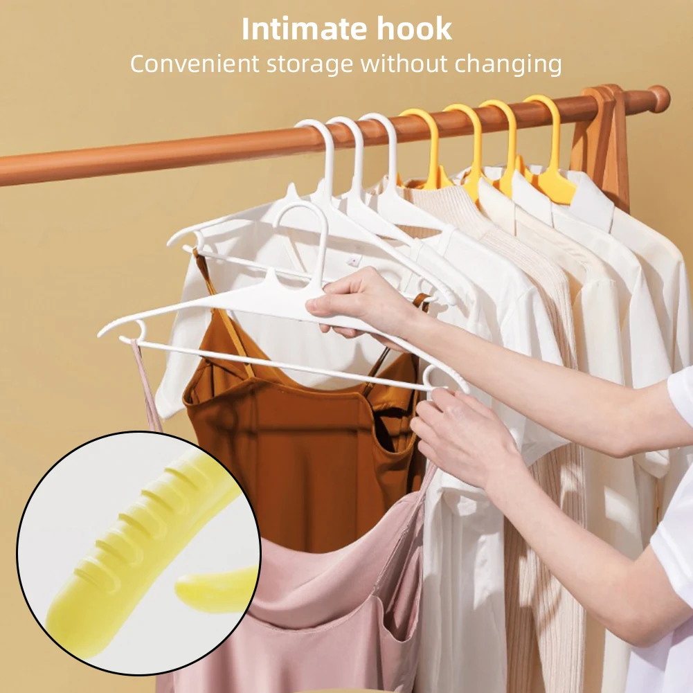 

5pcs Anti-slip Clothes Hanger Drying Rack Coat Hanger Household Multifunctional Adult Clothes Drying Rack Clothing Organizer