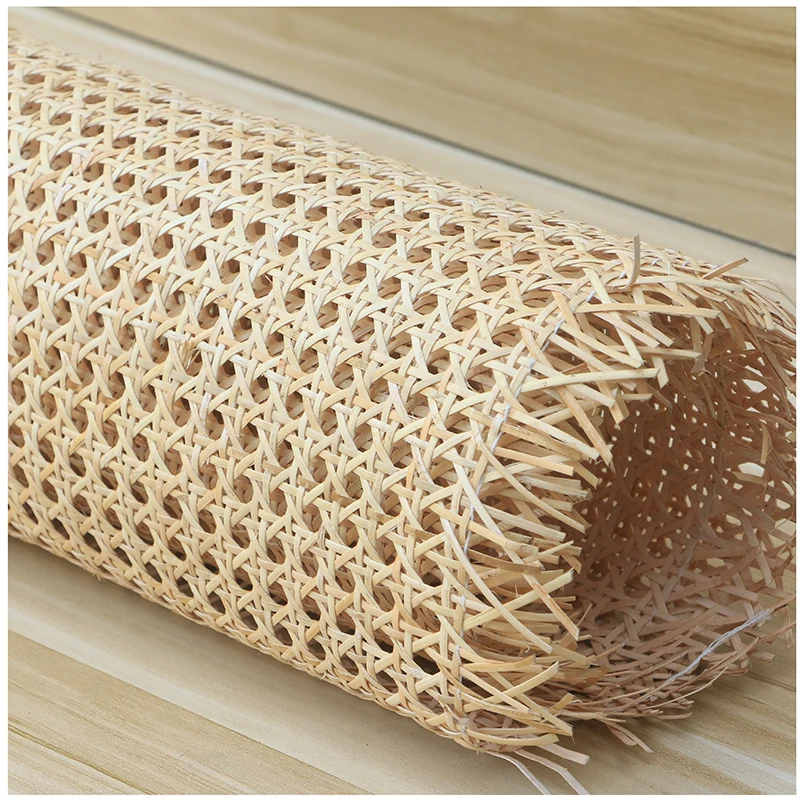 40-45cm Width 0.3-5m Length Natural Real Rattan Webbing Roll Cane Wicker Sheet for Chair Table Furniture Repairing Material Hot