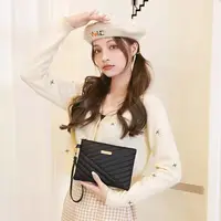 Stylish Women Wristlet Bag Women Leather Envelope Design Bag Shopping Traveling Portable Small Purse Clutch Wallet - Image 3