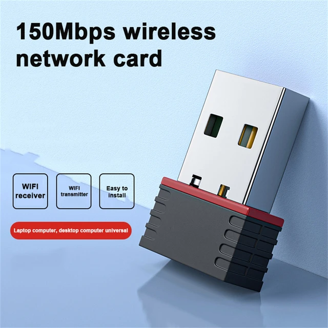 Adaptador Wifi para tarjeta de red inalámbrica portátil, receptor de llave  Wifi, Dongle Usb, adaptador Ethernet para PC, ordenador portátil -  AliExpress