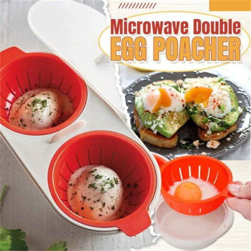 1 Pc Microwave Egg Poacher Maker With Lid Detachable BPA Free Egg Steamer  Heat Resistant PP Poached Egg Cooker Steamer for Home - AliExpress