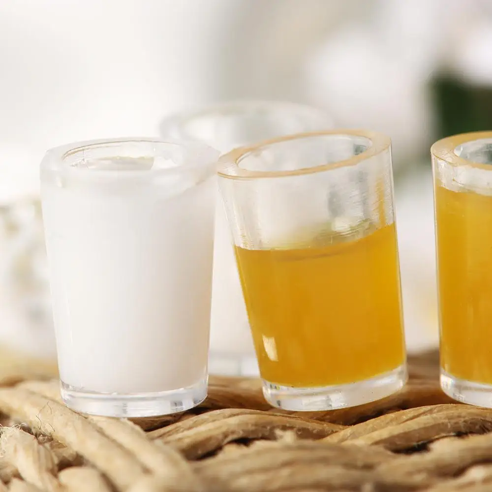 1 Set 1/12 Scale Lemon Water Orange Juice Doll Accessories Coffee Milk Drinking Model Miniature Drinks Jug Cup