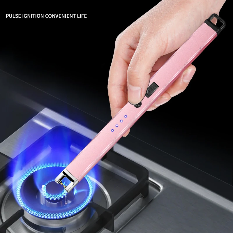 Electric Arc Ignition Windproof Pulse Flameless Plasma Ignition Candle Lighters USB Rechargeable Lighter Kitchen Outdoor BBQ 3
