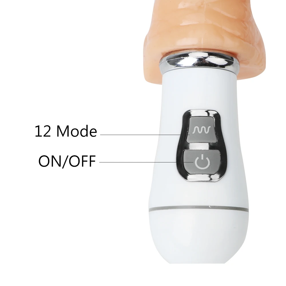 IKOKY 12 Mode Ejaculating Dildo Vibrating Penis Squirting Cock Sex Toys for Woman