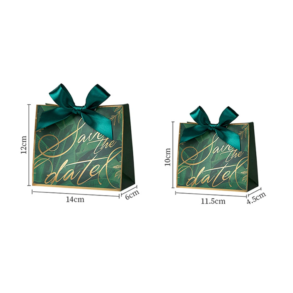 20pcs Wedding Favors Packaging Bag Paper Gift Box For Guests Valentine's Day Engagement Birthday Party Candy Boxes With Ribbon