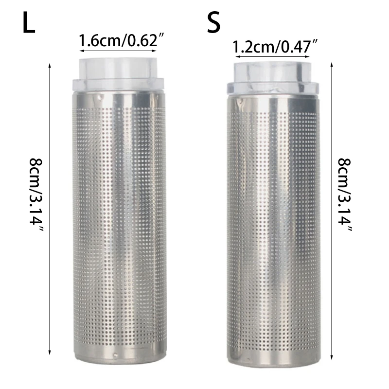 Stainless Steel Aquarium Filter Inflow Media Cover Micro Metal Mesh Shrimp Guard Filters 12mm 16mm Fish Tank Accessories