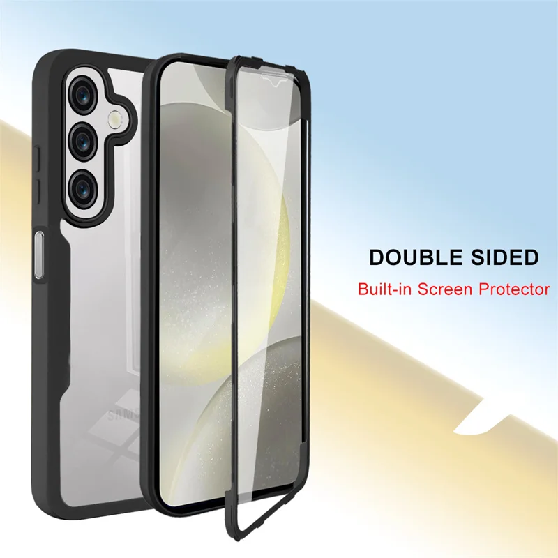 360 Full Protection Clear Screen Case with Silicone Bumper and TPU+PC Back Cover