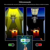 Caméra solaire 4G avec lampadaire LED 2-en-1, 3 objectifs, panneau 15W, batterie 16000mAh, surveillance IP sans fil PTZ, contrôle à distance par application 5