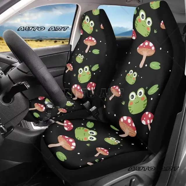 Black Mushroom Frog Print Car Seat Covers: Adding Adorable Style and Protection to Your Car Seats