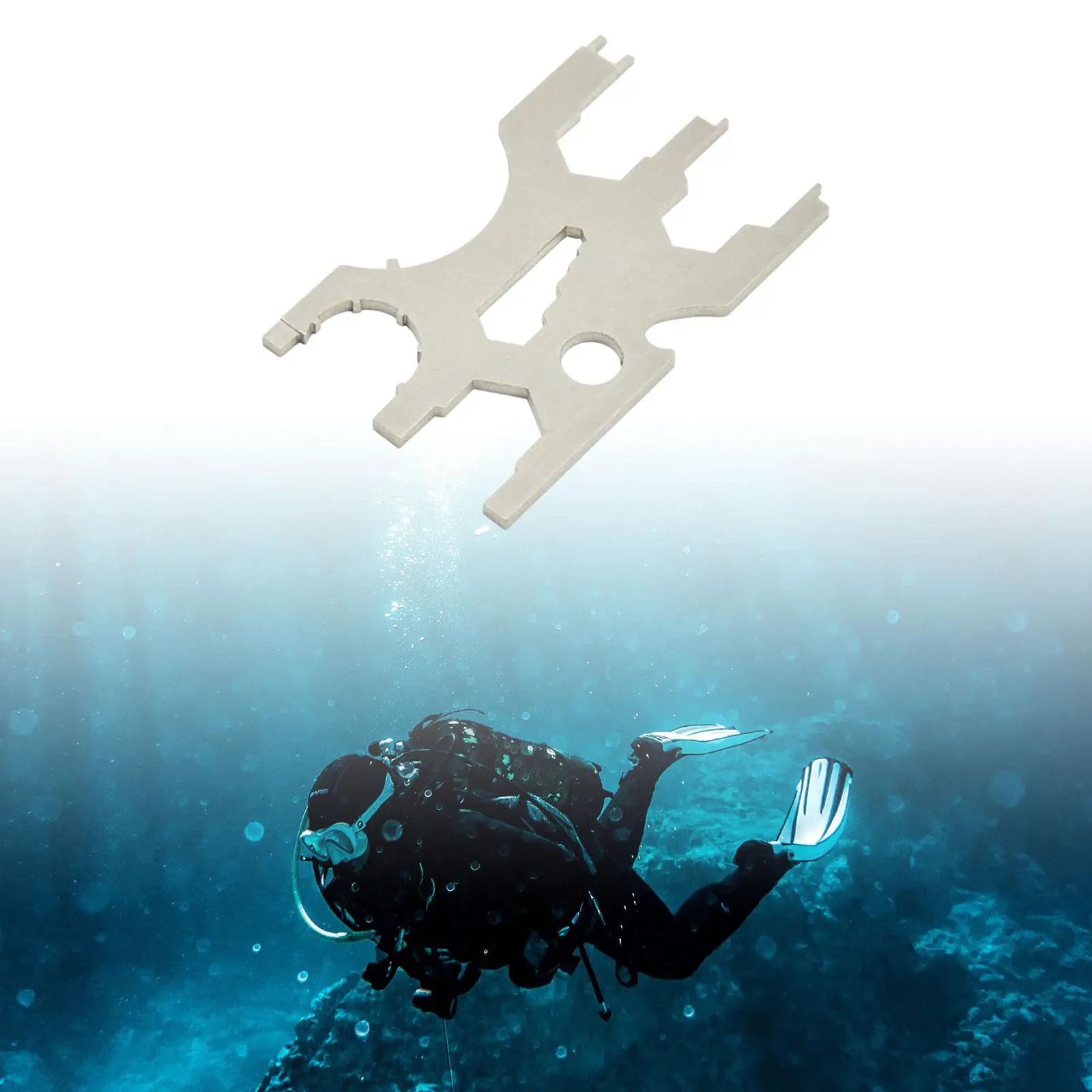 Scuba Diving Valve Removal Tool Lightweight Diving Tank Inflator Portable Easy to Install Stainless Steel Accessories Women
