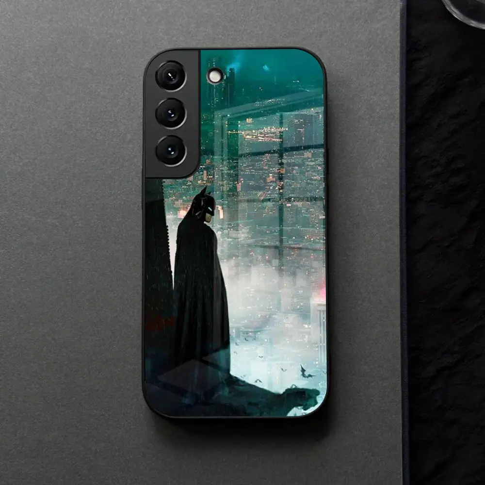 Elegant Batman Logo Glass Phone Case - Premium Protective Cover