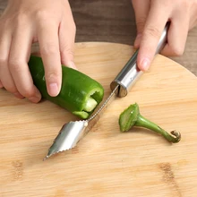 

Vegetable Slicer Cutter Corers Seed Remover Tomato Pepper Stainless Steel Gadgets Fruit Device Seeded Coring Jalapeno Corer