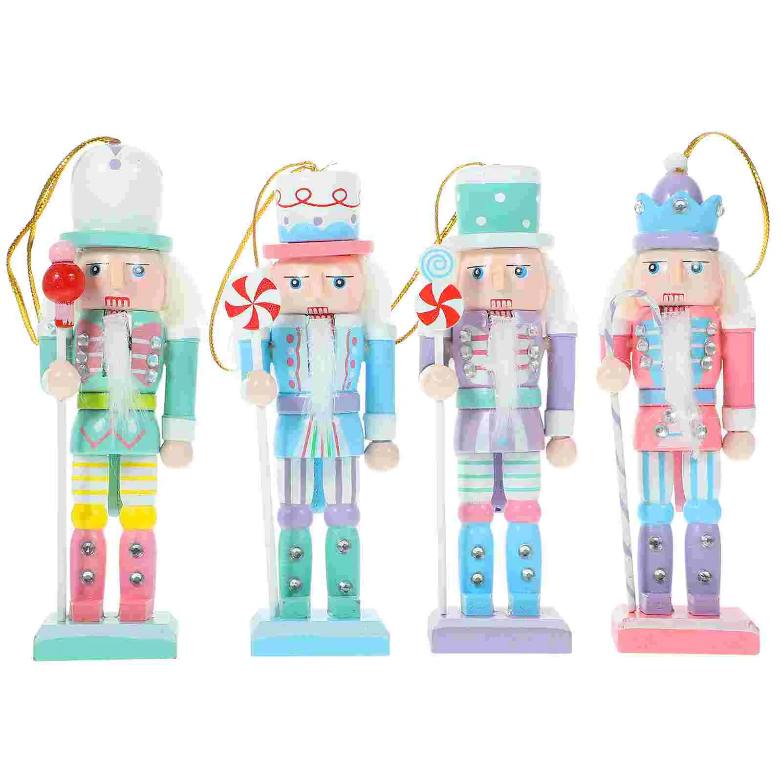 

Christmas Nutcracker Decorations Desktop Nutcracker Xmas Table Ornament Household Hanging Wood Nutcrackers Craft