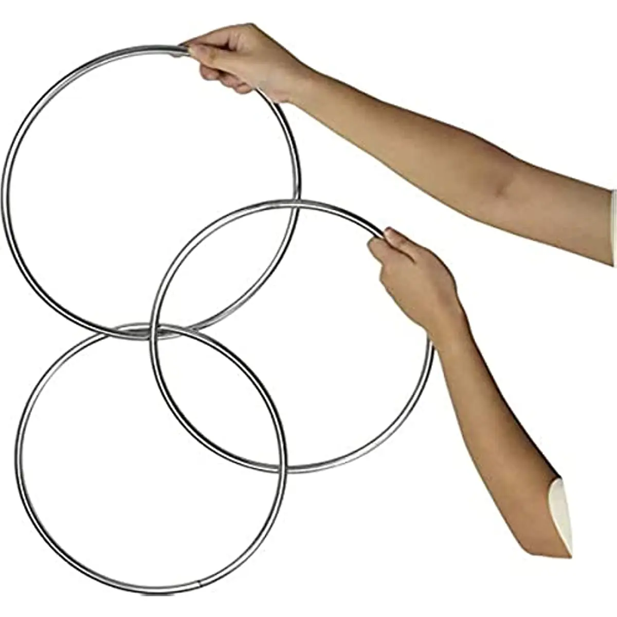 

Chinese Linking Rings Set of 3 Metal Rings 30cm Magnetic Lock Professional Stage Magic Trick Magicians Props