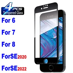 Premium Tempered Glass Screen Protector Set (2 or 4 - Pack) - 2 Pieces (For iPhone 6 6S)