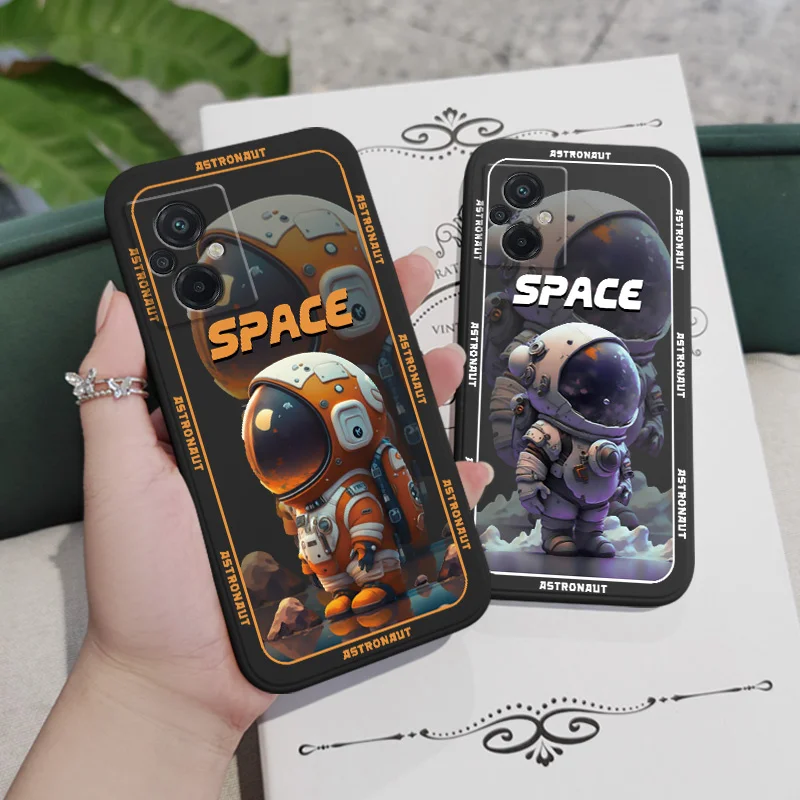 Space Astronaut Liquid Silicone Phone Case – Universal Fit