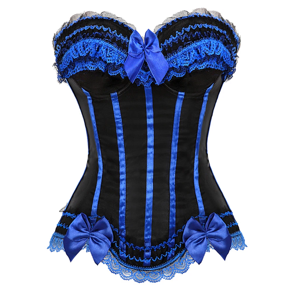 Sexy Pink Leopard & Lace Corset Bustier - Plus Size Gothic Floral Lingerie