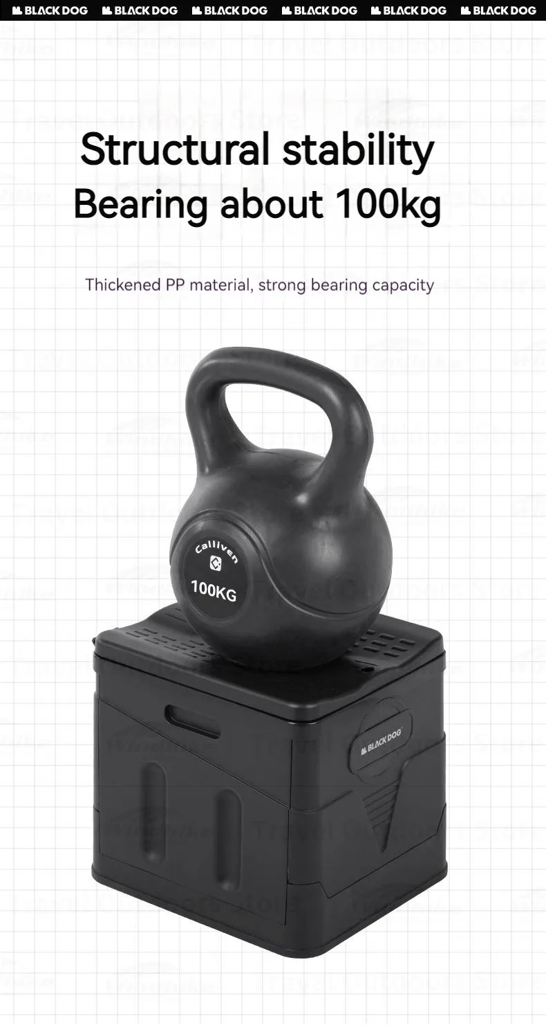 Description Picture 6 of itemNaturehike BLACKDOG Camping PP Toilet Stool Storage Box Trash Can Bin Degradable Travel Emergency Folding Portable Mobile Toilet