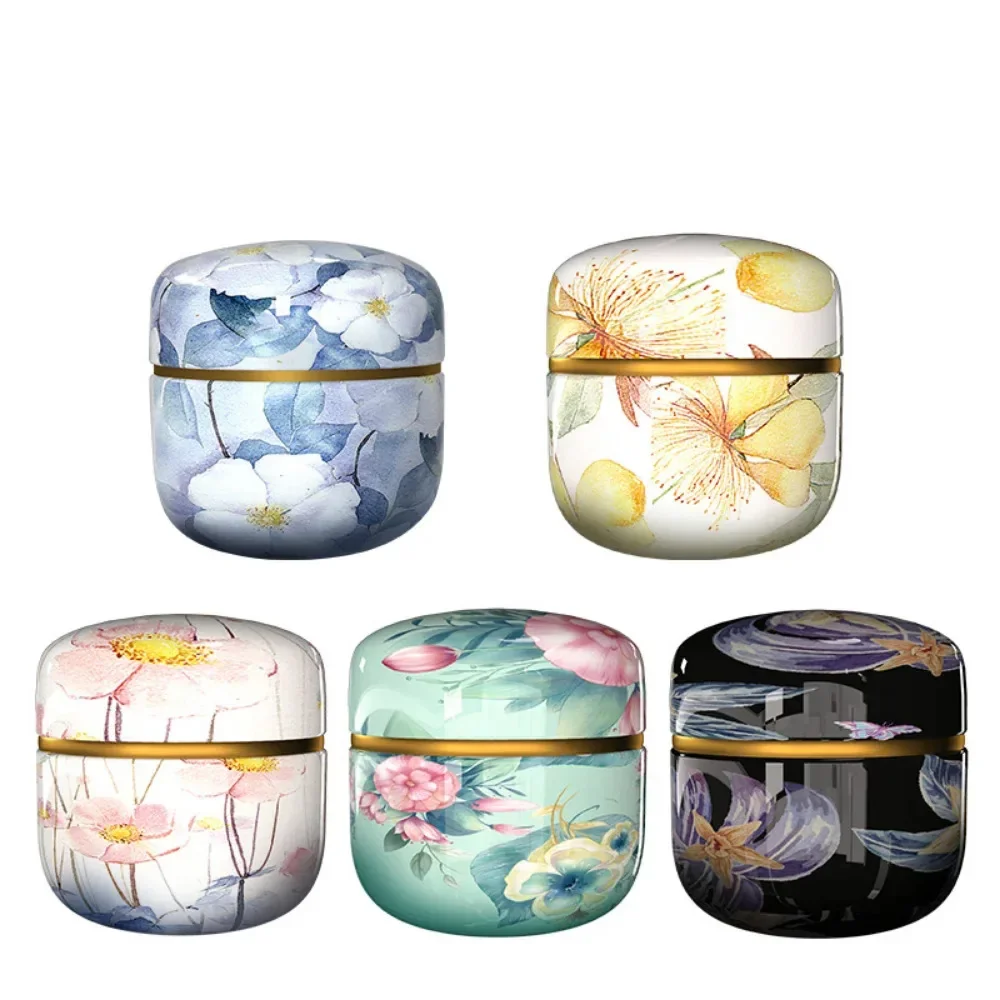 Tea Containers tea tin box tea canister Tea Box Candle Cans Small Tin Mini Portable Storage Boxes