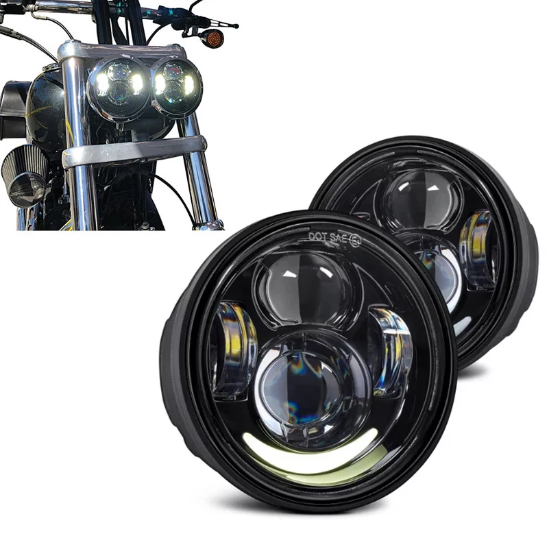 Nuovi Fari A Led Per Harley Dyna Fat Bob Fxdf Modello Proiettore Motore Lampade A Led Motore Per Fat Bob Faro Dyna Glide Fat Bob