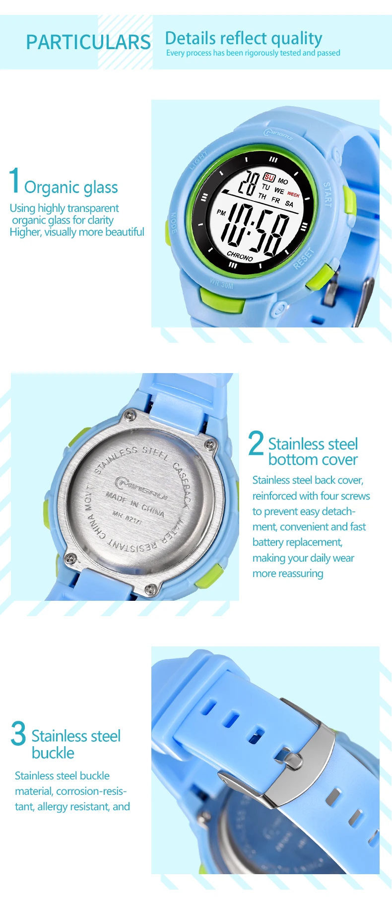 Kids Sport Watches 50M Waterproof Purple Silicone Electronic Wristwatch Digital Children Watch For Boys Girls Gift S0368658fbafb4aaa9e0fb99f8bfea8a3a