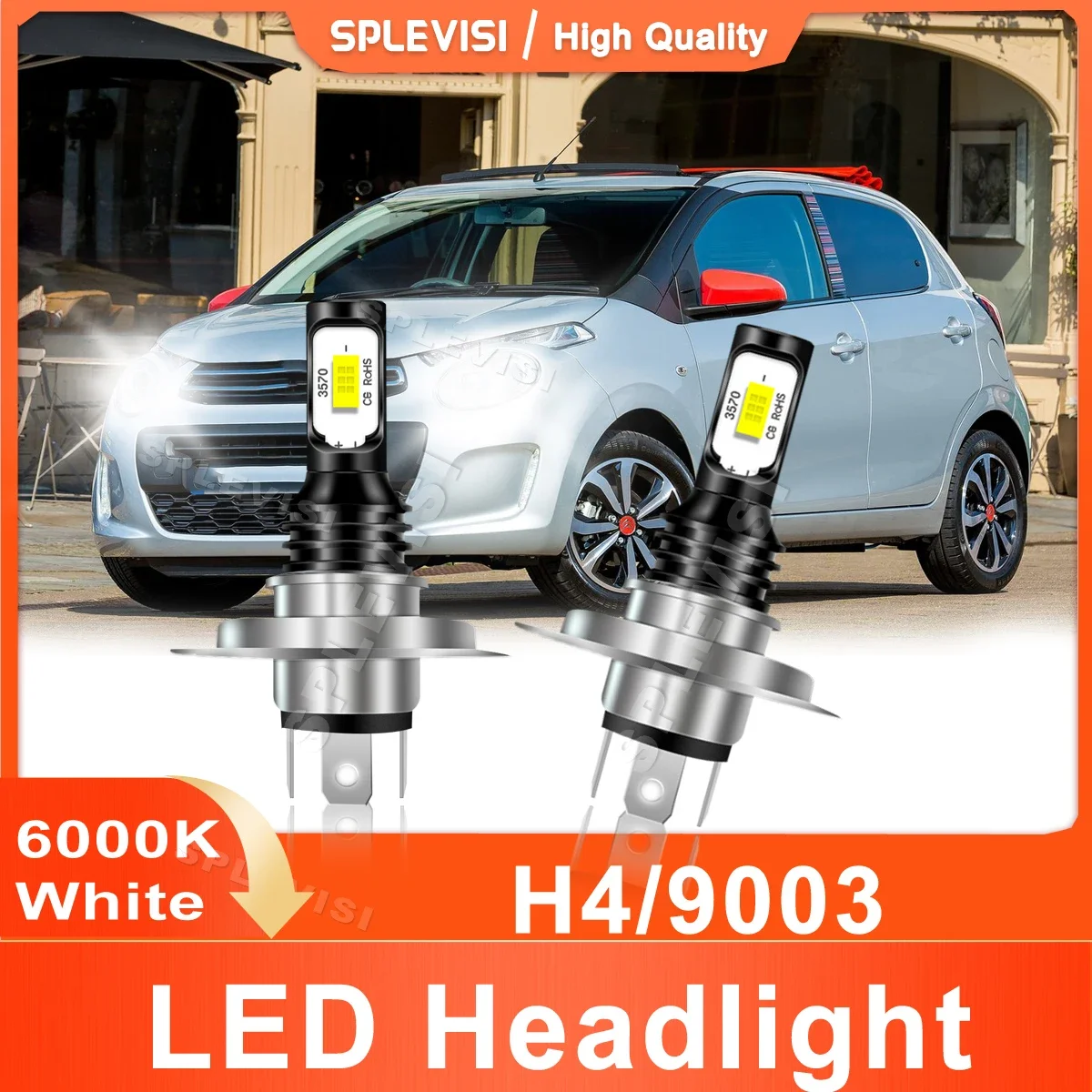 

LED Car Lights H4 White For CITROEN C1 2005 2006 2007 2008 2009 2010 2011 2012 2013 2014 2015 2016 2017 Headlight High Low Beam