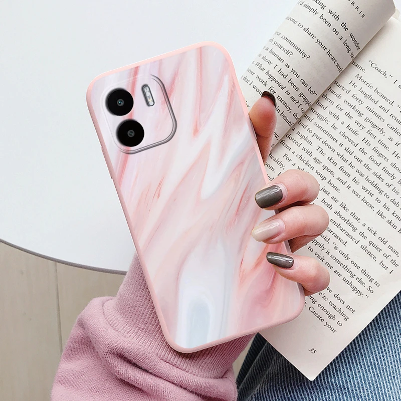 Elegant Watercolor Marble Phone Case - Soft TPU Shell with Ink Painted Design