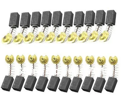 Motor Carbon Brushes Power Tool 6.5x7.5x12.5mm Electric Angle Grinder Drill Saw Hammer 4/15"x19/64"x31/64" for HITACHI 20pcs