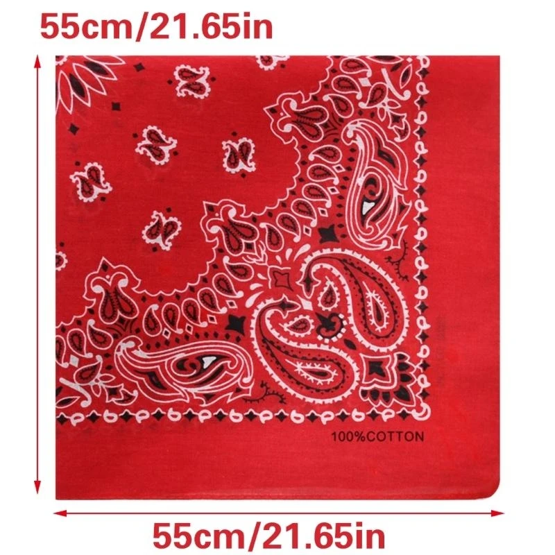 Cotton Double Bandanas Headscarf Comfortable Headscarf Multipurpose Handkerchief for Fashion Enthusiasts
