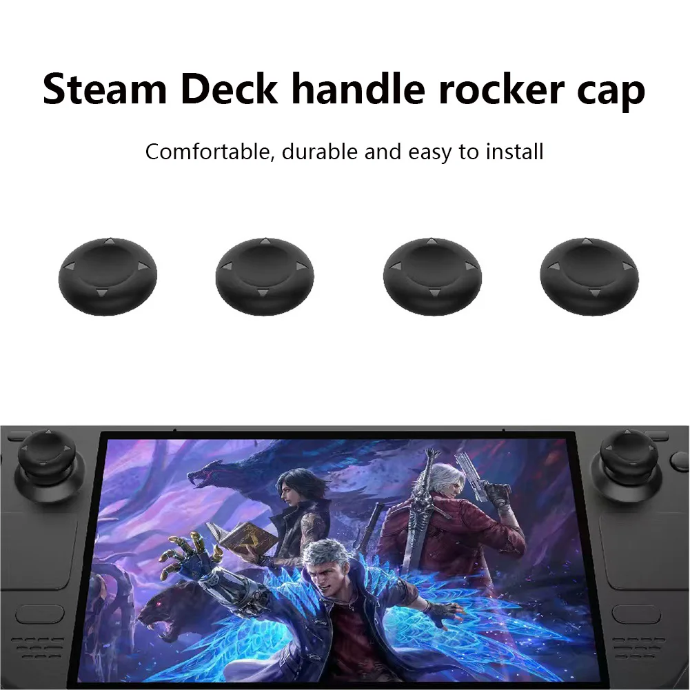 1-10set For Steam Deck Console Protection Kit Dust Plug Touchpad Sticker Button Stickers Silicone Thumbstick Caps Dustproof Net